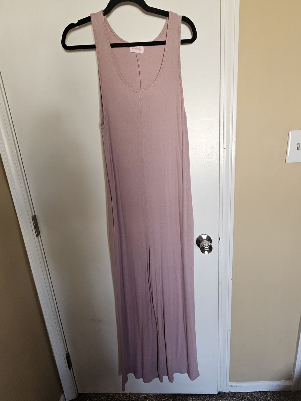 Pink Lily Dusty Mauve Sleeveless Wide-Leg Jumpsuit
